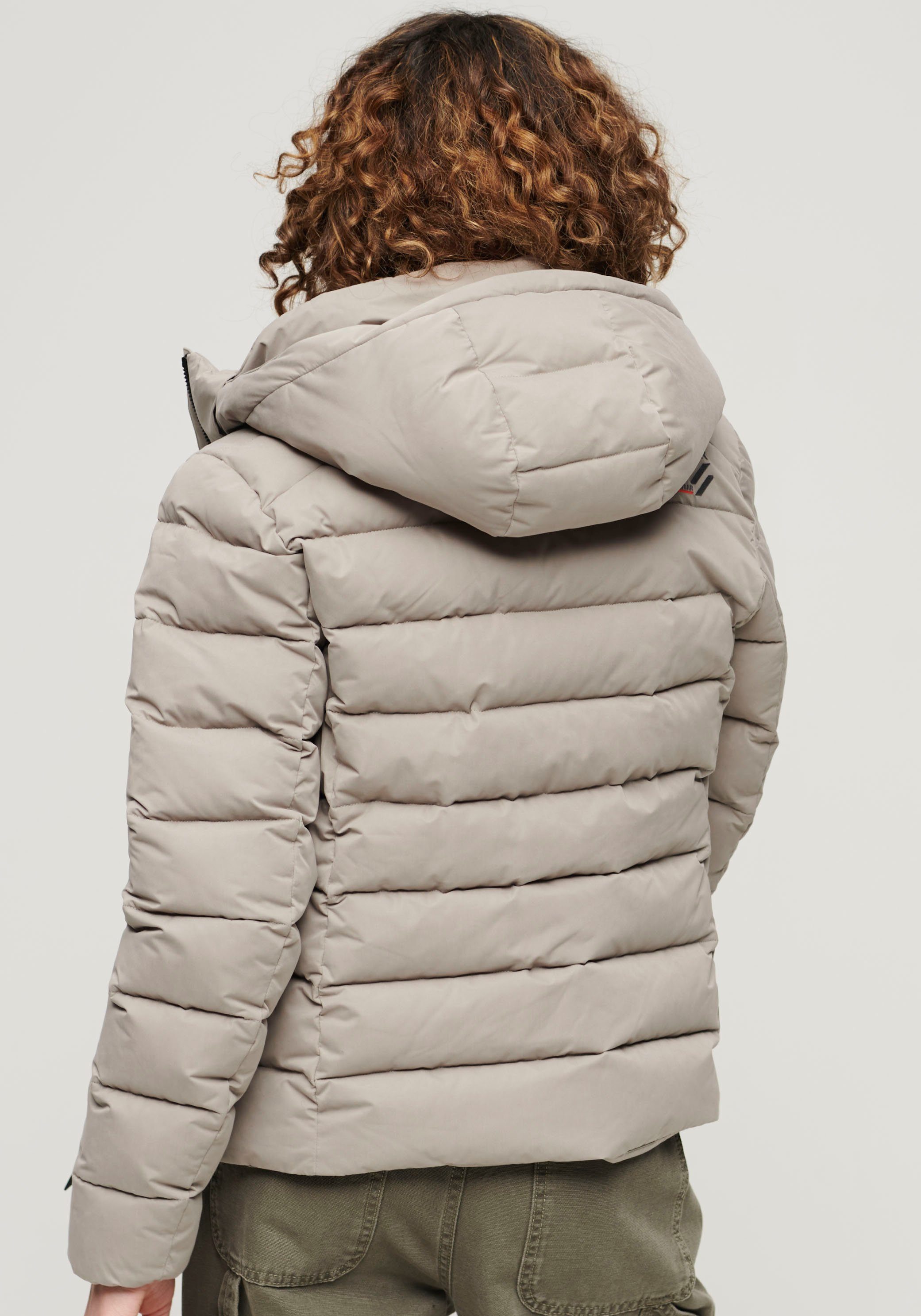 Superdry Steppjacke HOODED MICROFIBRE PADDED JKT
