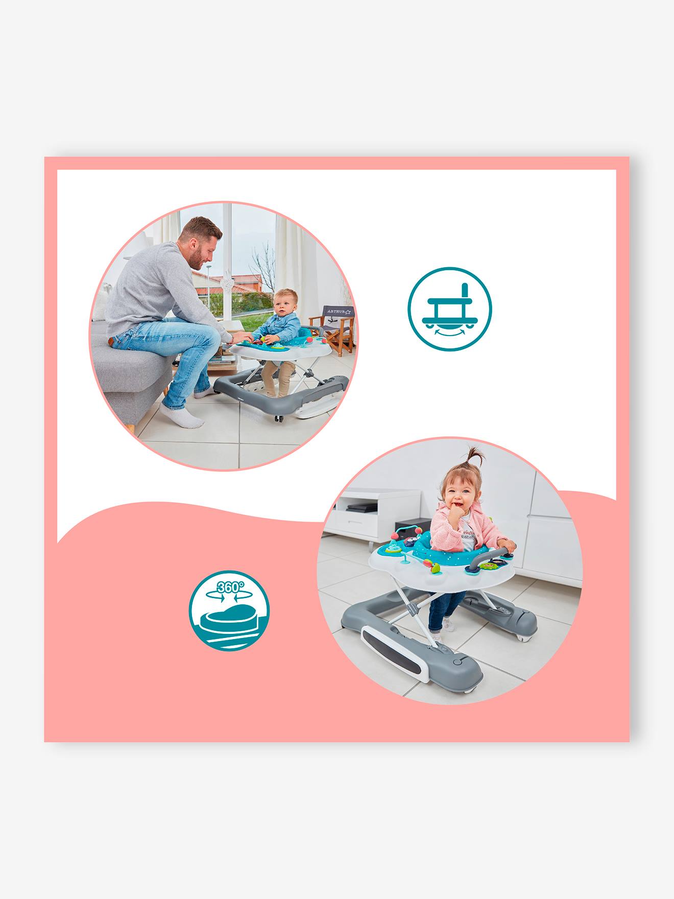 Babymoov 5-in-1 Baby Lauflernhilfe BABYMOOV - blaugrau
