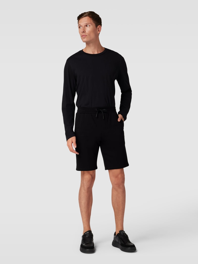 Bermudas mit elastischem Bund in schwarz
