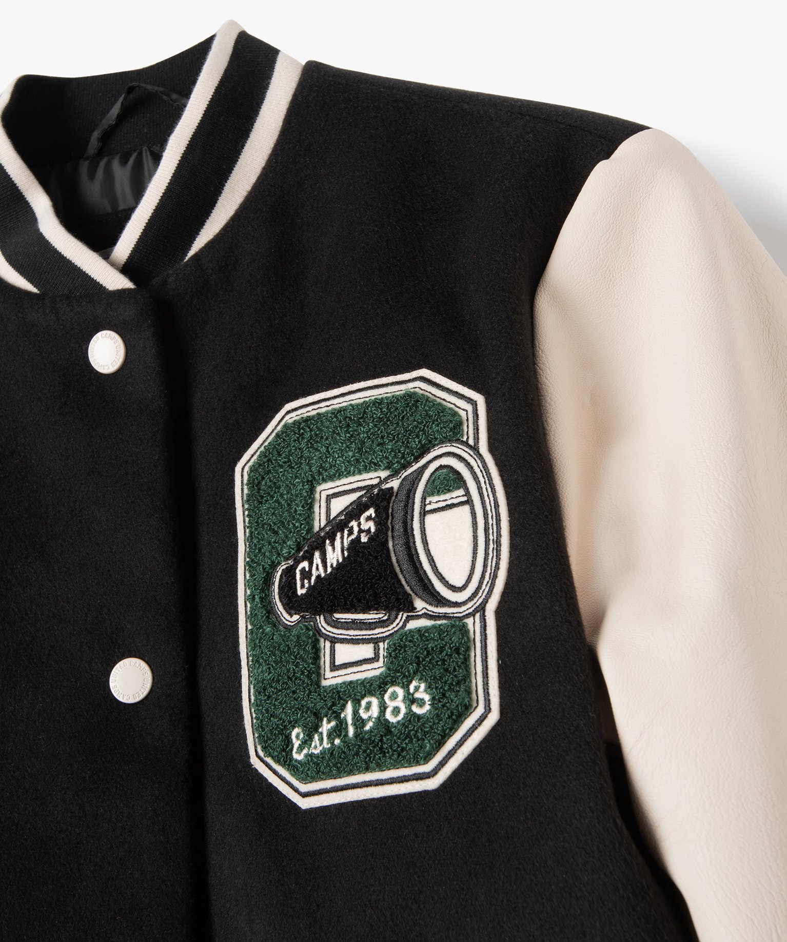 Blouson bomber sportswear bimatière Garçon - Camps United noir | GEMO