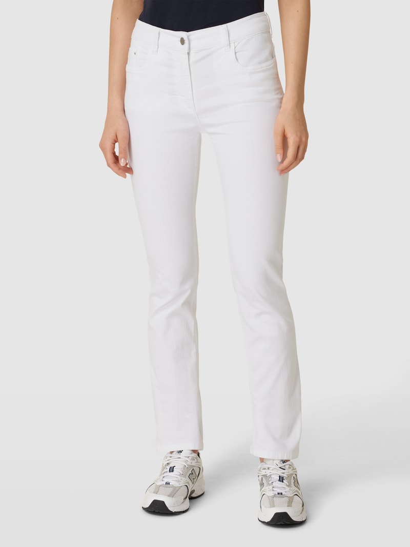 Jeans im 5-Pocket-Design Modell 'CARLA' in weiß