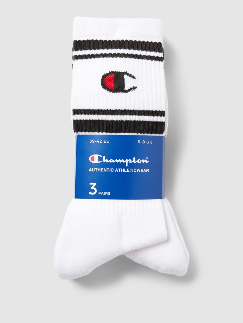 Socken mit Kontraststreifen im 3er-Pack in weiß