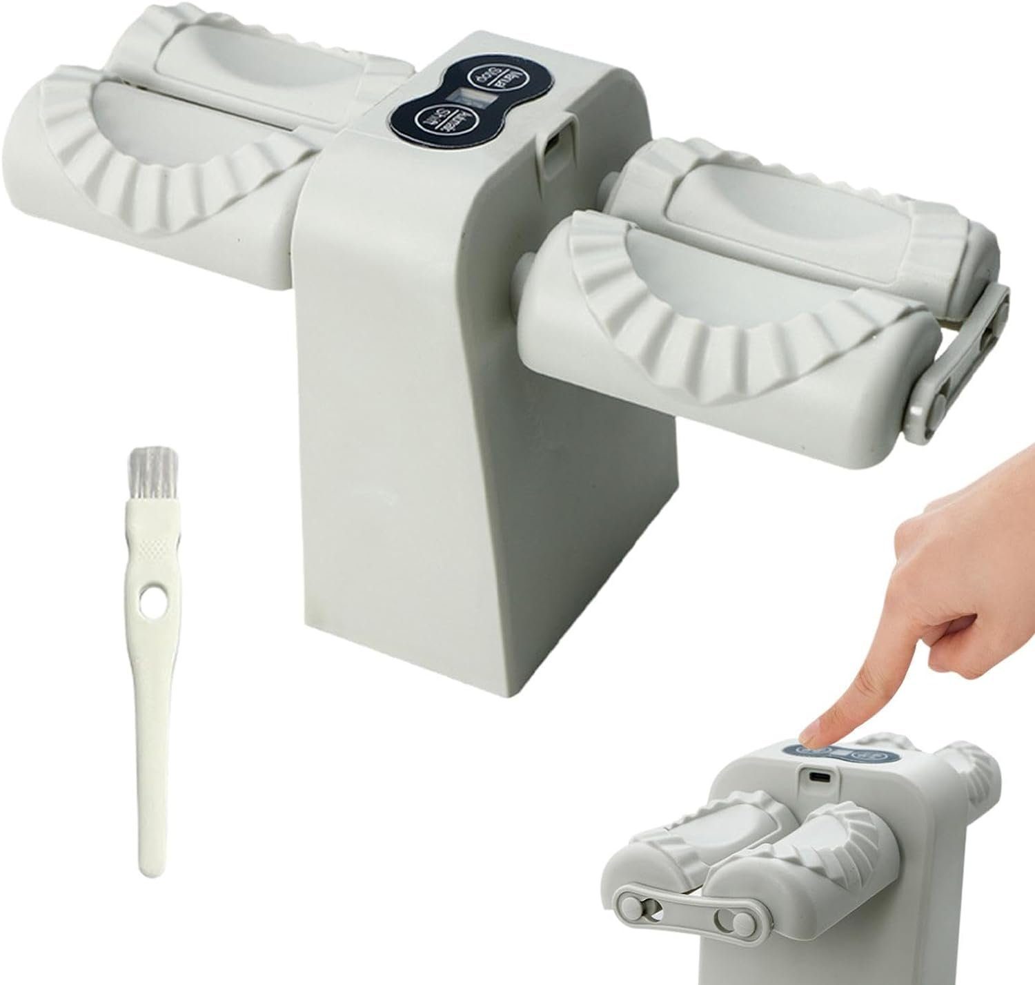 Welikera Nudelmaschine Knödelmaschine,Mnuell,Automatisch,Doppelkopf-Knödelmaschine,Knödelform, 3-Gang-Modus (automatisch/manuell)