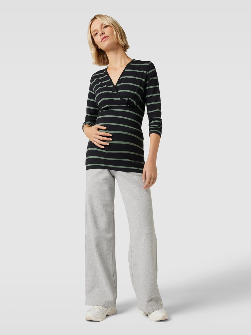 Umstands-Longsleeve mit Still-Funktion im 2er-Pack in schwarz