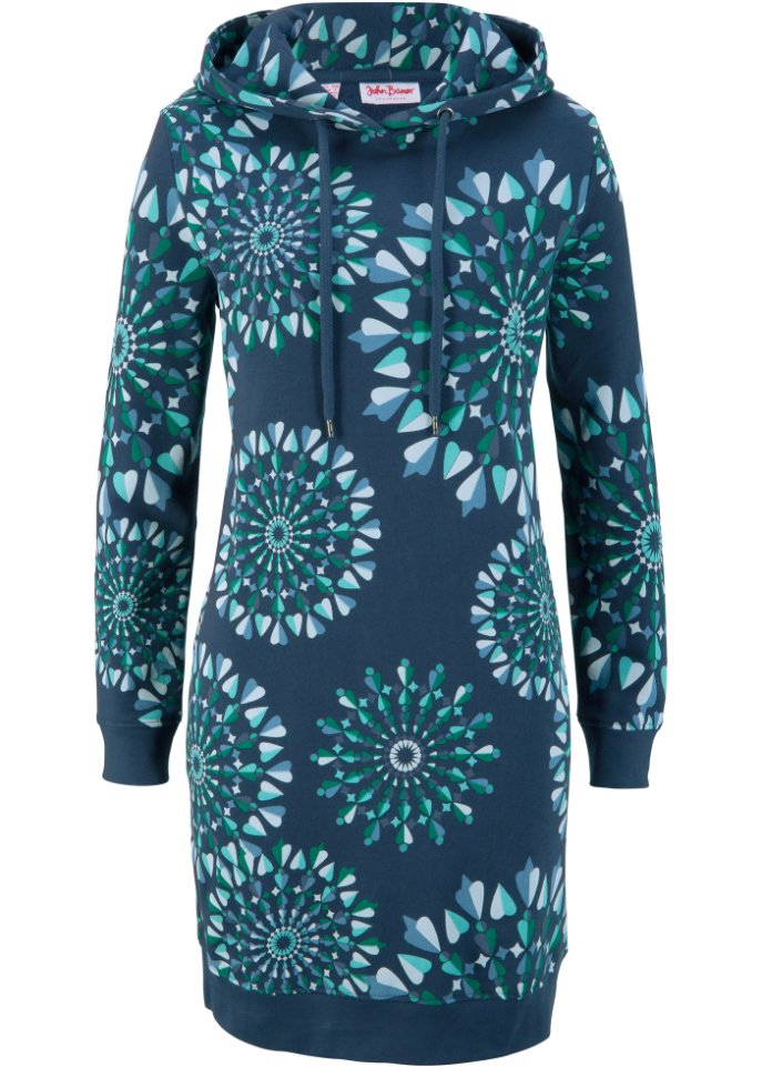 Sweatkleid, bedruckt, Langarm