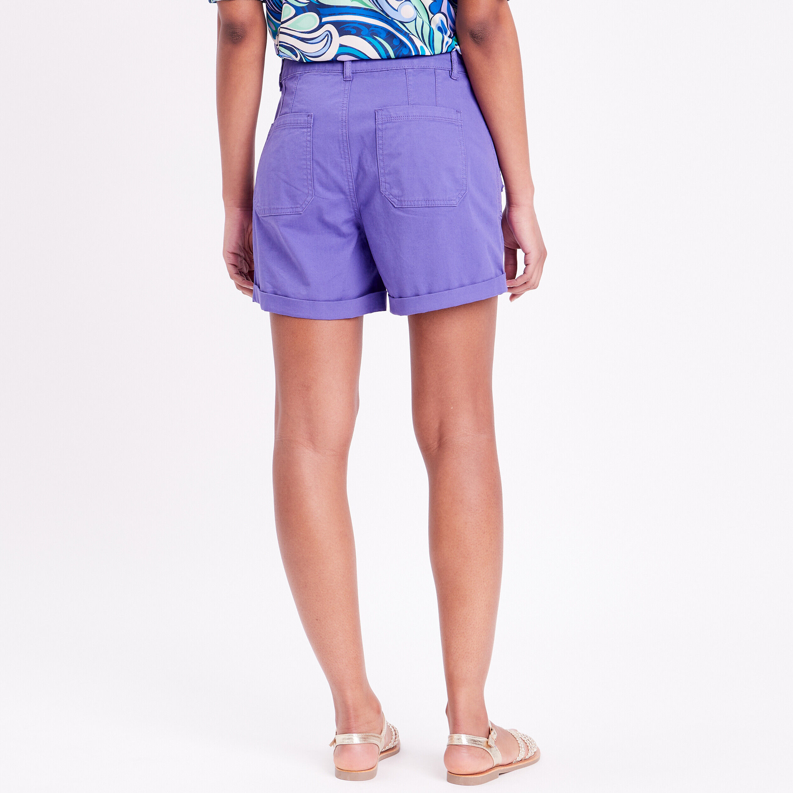 Short ajusté détails zippés violet femme | Cache Cache
