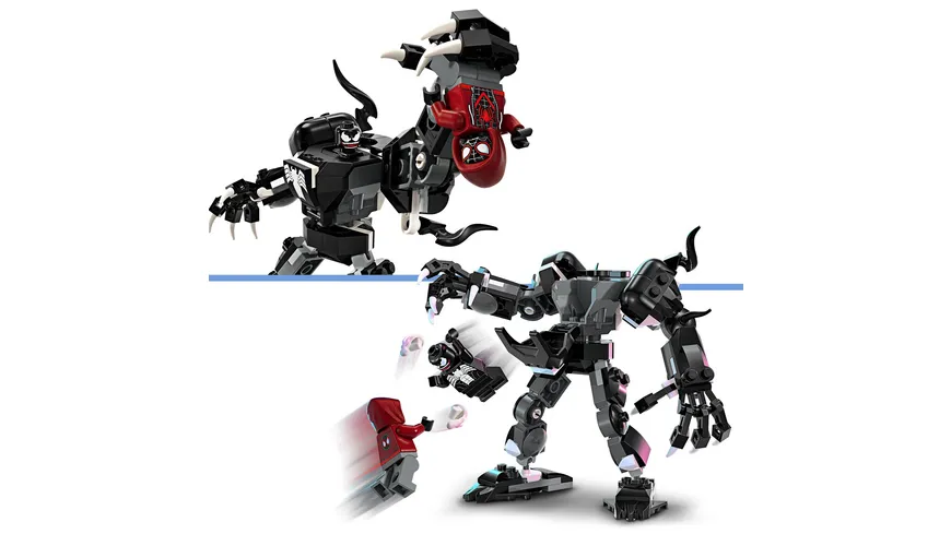 LEGO Marvel 76276 Venom Mech vs. Miles Morales, Superhelden-Spielzeug