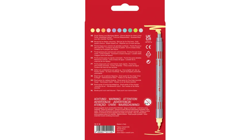 FABER-CASTELL Doppelfasermaler Pastell