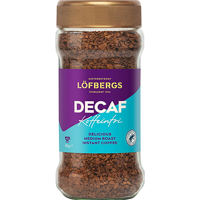Löfbergs Frysetørret kaffe 80 g koffeinfri Löfbergs