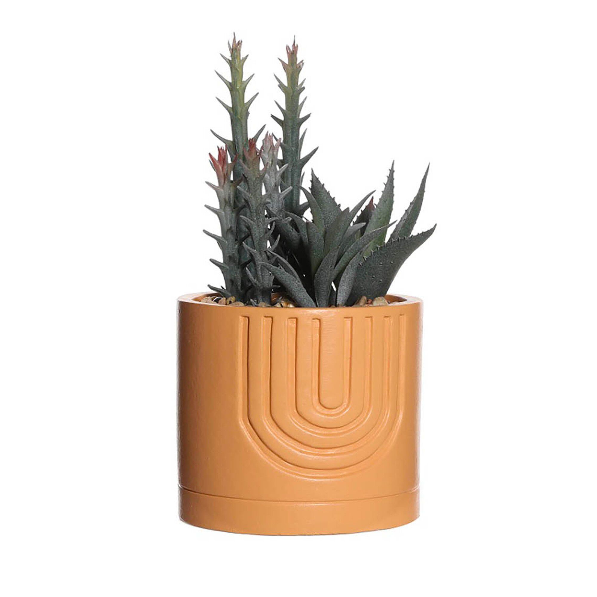 Plante artificielle et pot ciment