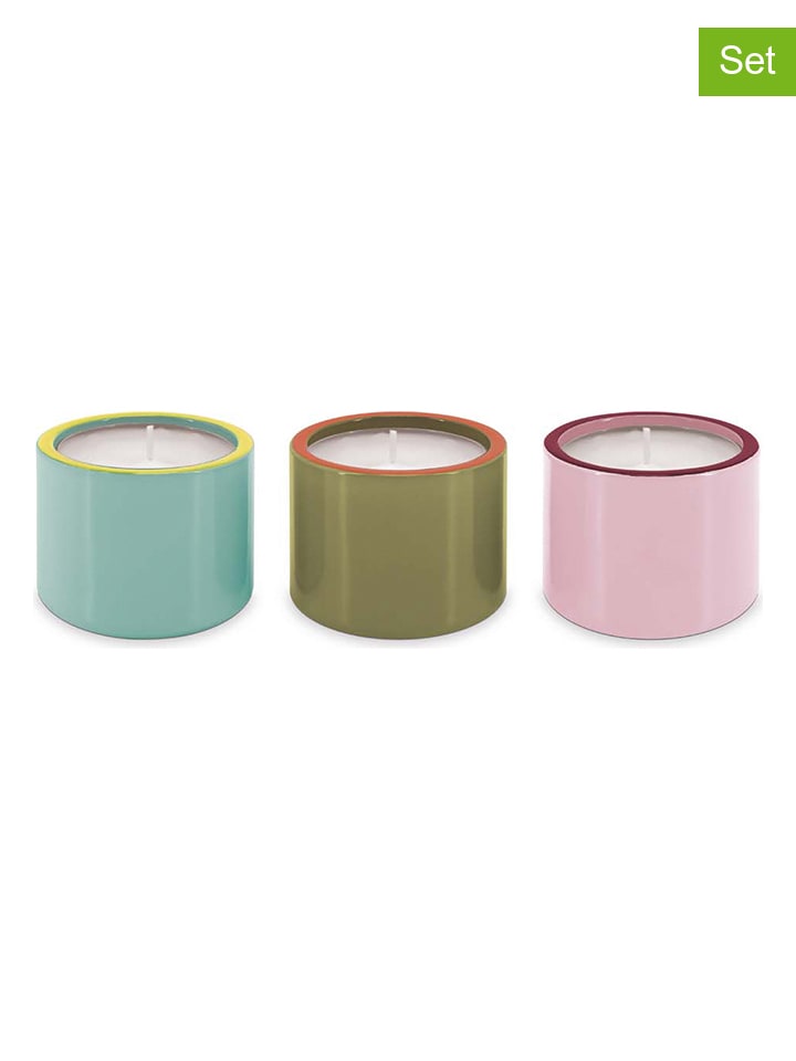Remember 3er-Set: Teelichthalter in Hellblau/ Grün/ Rosa - Ø 7,5 cm günstig kaufen onesize