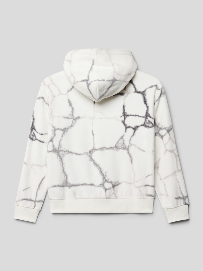 Hoodie mit Label-Details in ecru