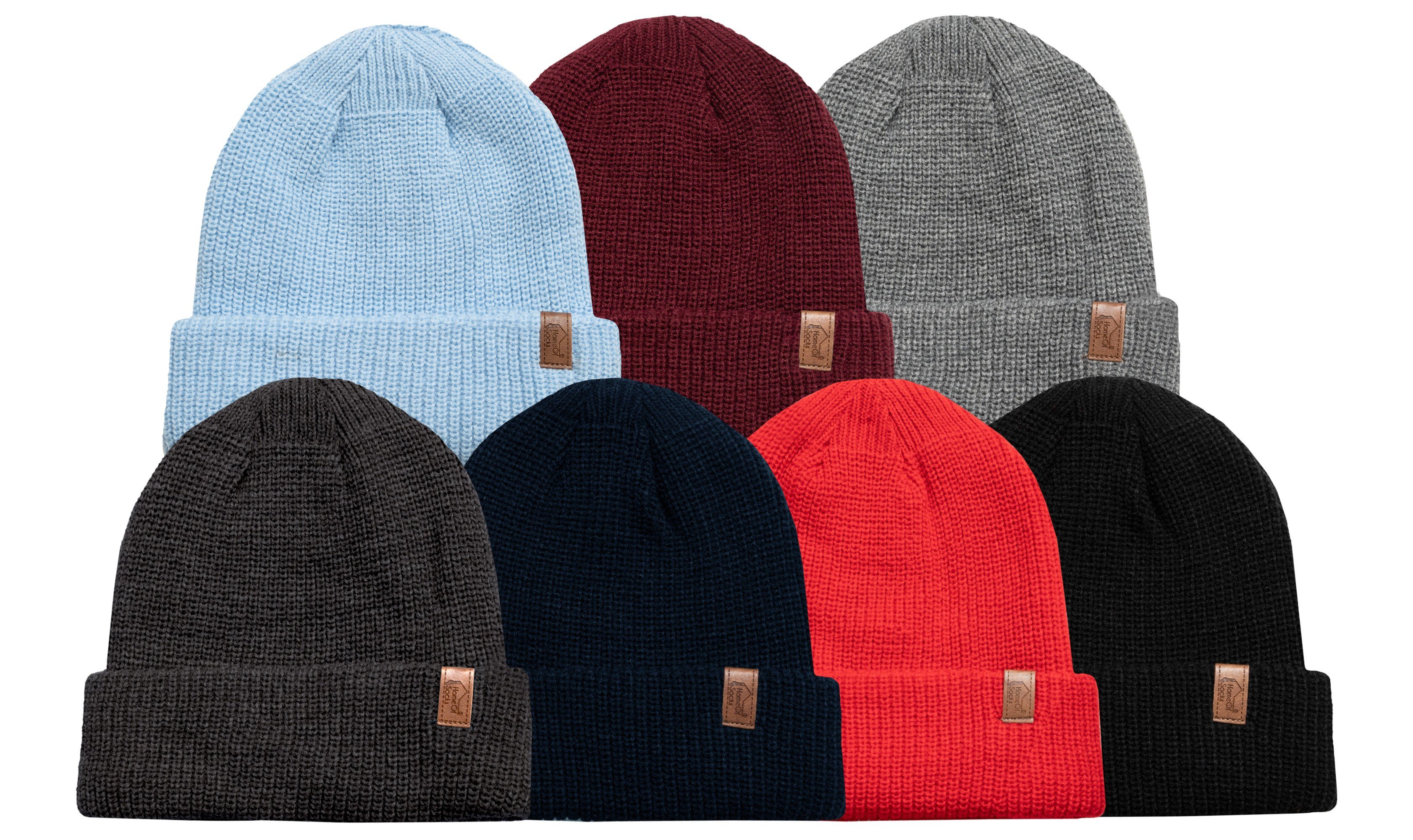 HomeOfSocks Beanie Beanie Mütze Damen Herren THINSULATE Wasserdichte Fleece Warm Winter mit Umschlag