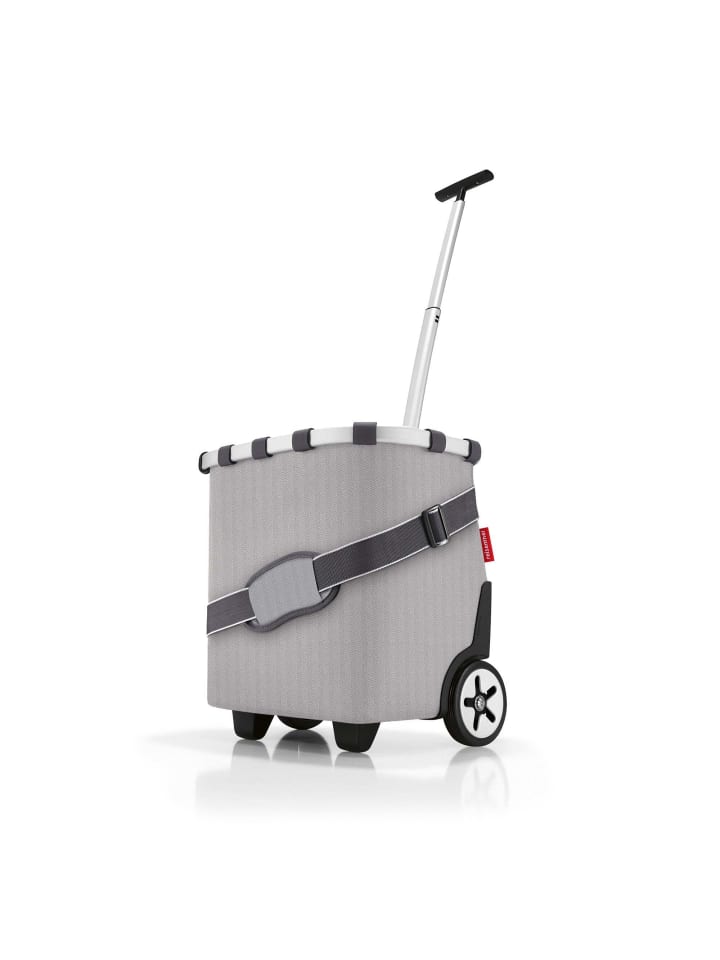 Reisenthel carrycruiser - Einkaufstrolley 47.5 cm (frame raffia black) in herringbone grey günstig kaufen onesize