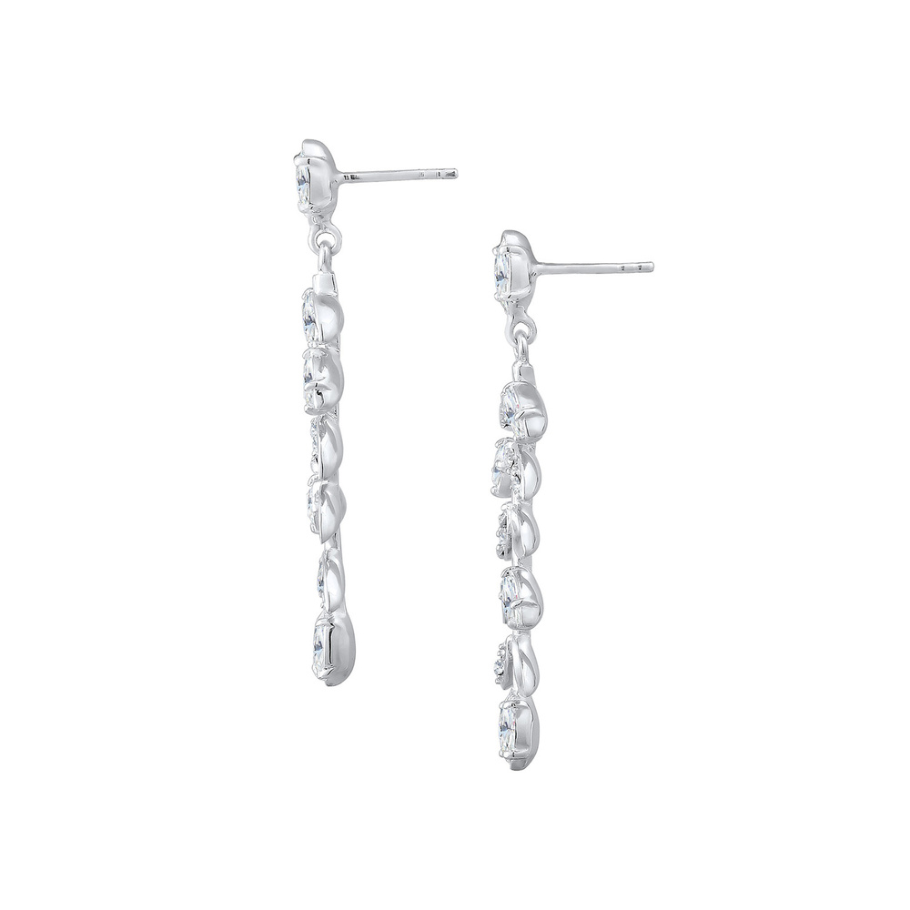 Elli PREMIUM Elli PREMIUM Boucles d'Oreilles Symbole de la feuille des dames avec des cristaux Boucles d'oreilles