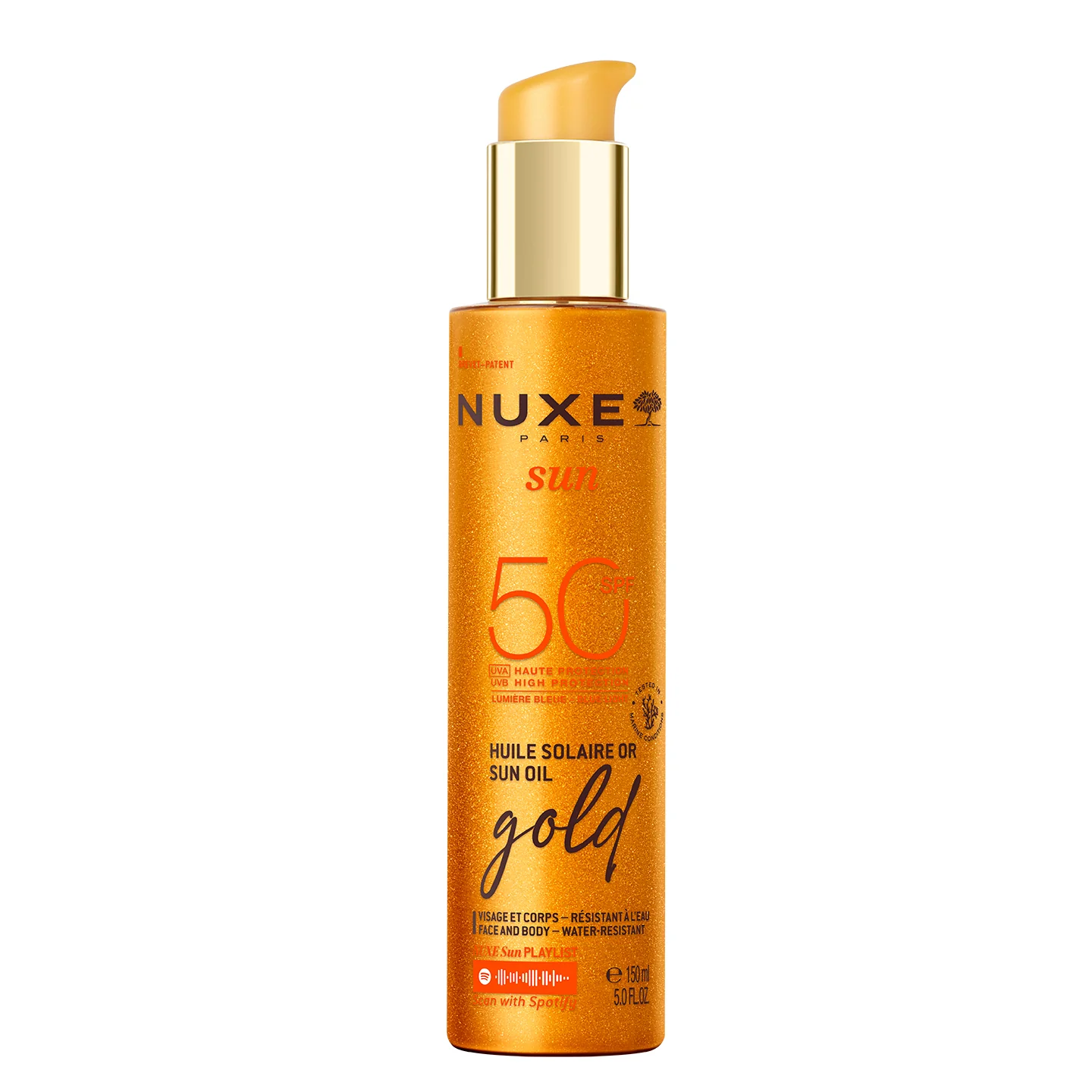 Sun Golden Sun Oil SPF50 Protection - Høybeskyttende sololje for kroppen, høybeskyttende sololje for ansiktet.