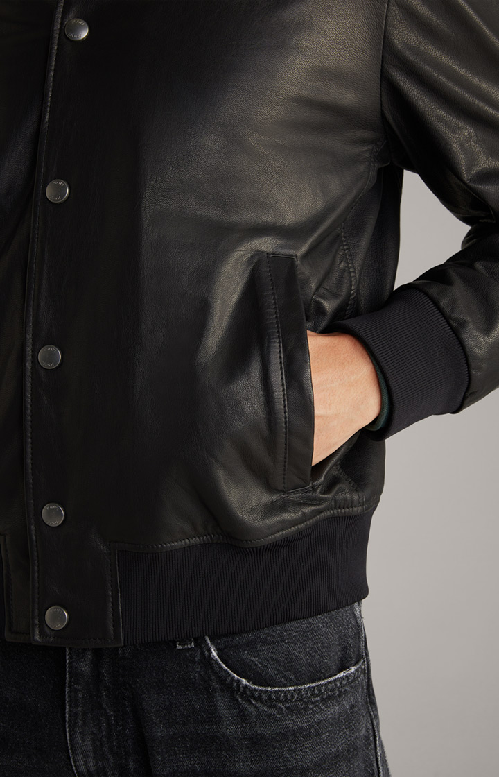 Lederjacke Cuk in Schwarz
