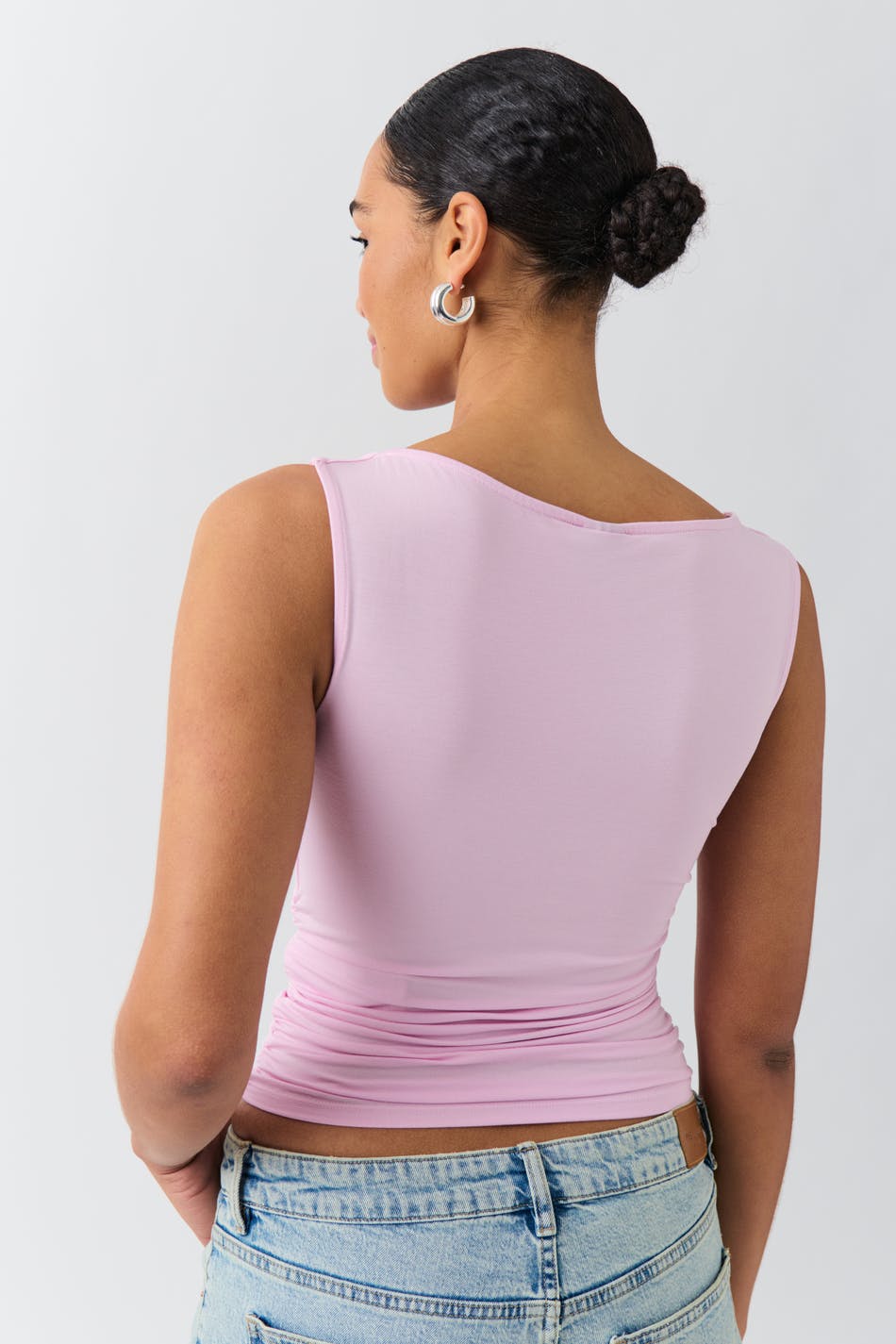 Soft touch boatneck top