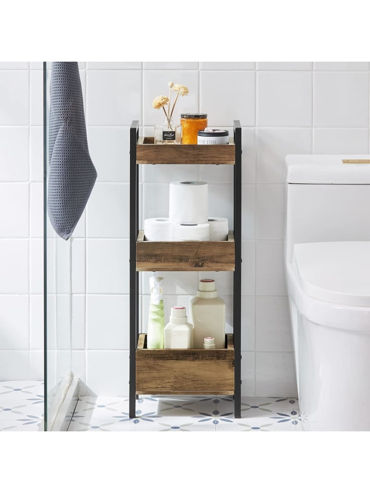SoBuy Badregal in Natur - (B)28 x (H)74 x (T)20cm günstig kaufen onesize