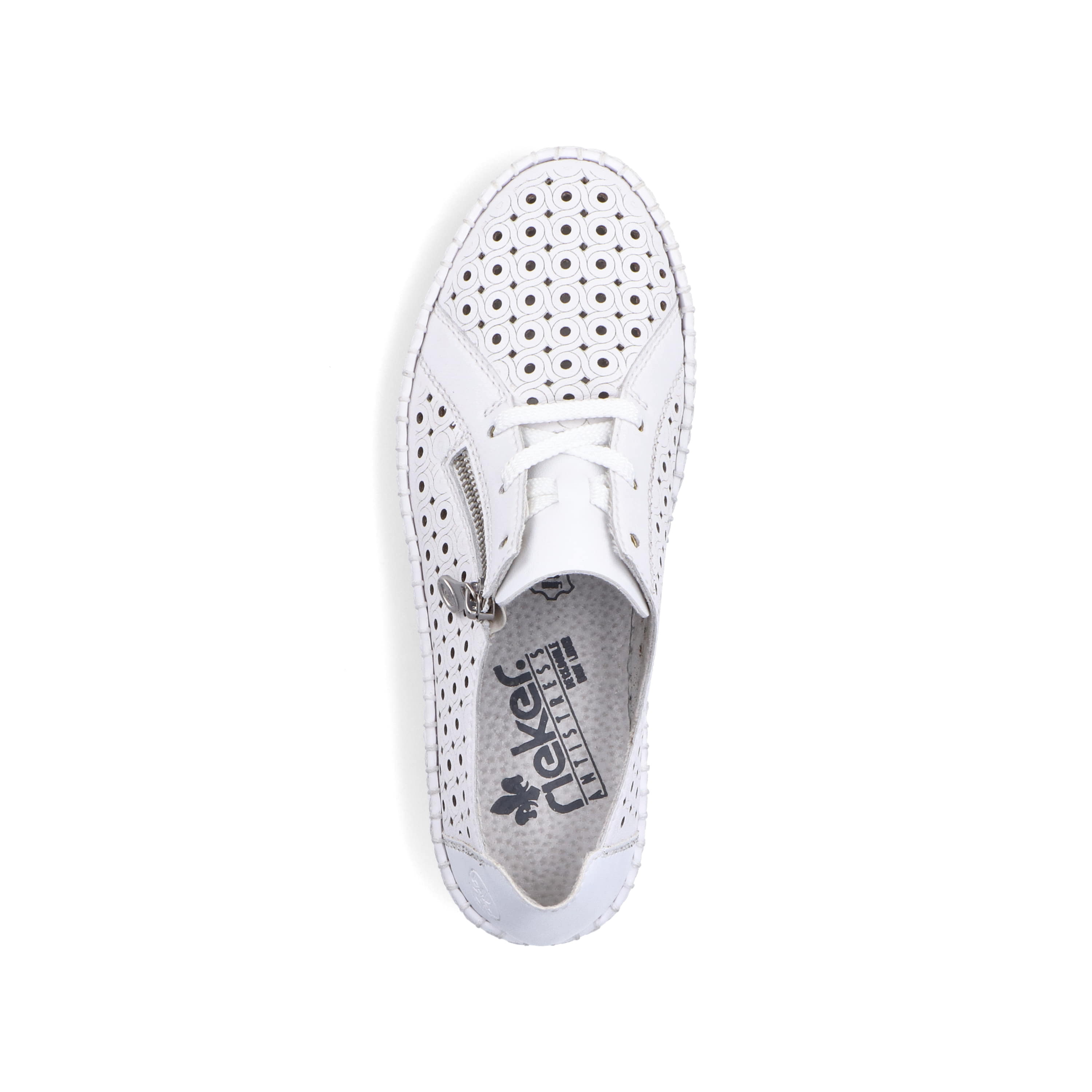 Rieker Damen Schnürschuhe perlweiß