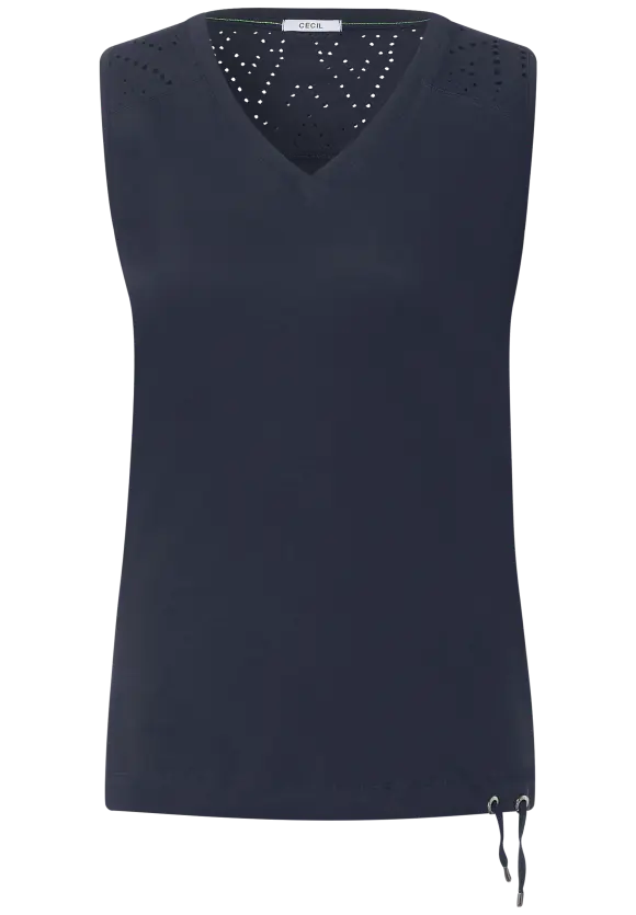 CECIL Jersey Spitzendetail Top