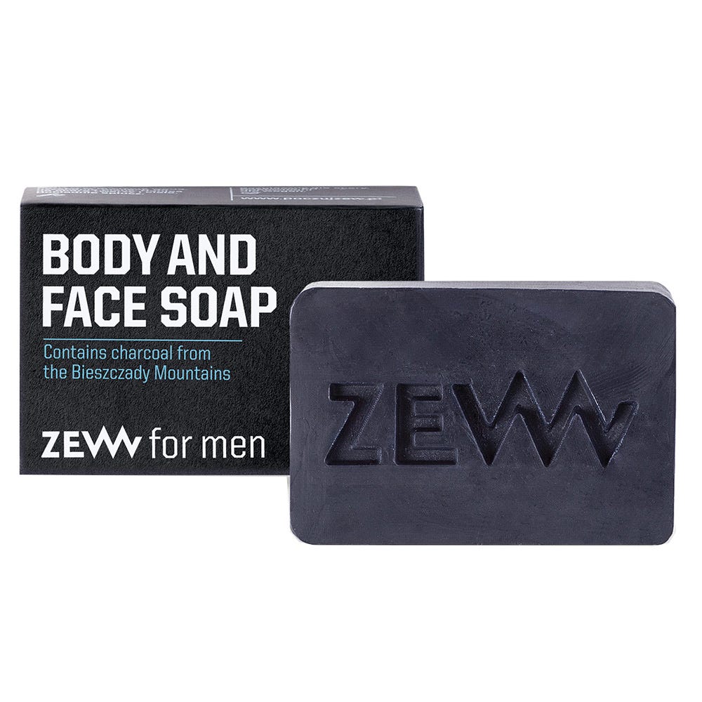 ZEW for Men Face and Body Soap with Charcoal 85 g