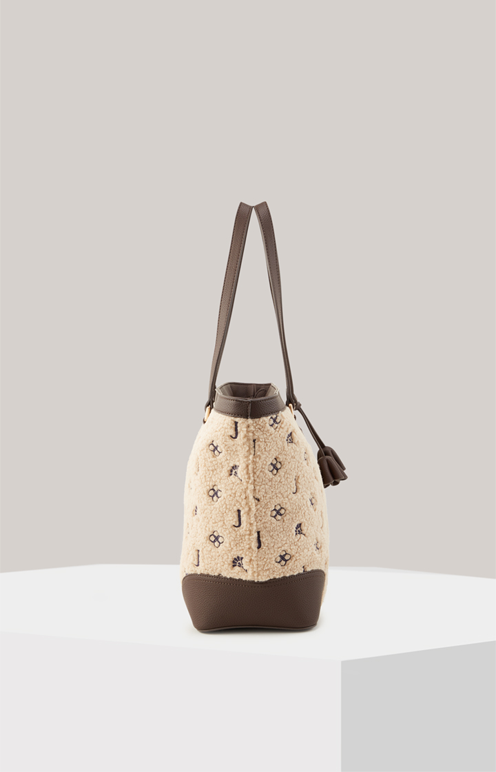 Shopper Decoro Peluche Mariella in Beige