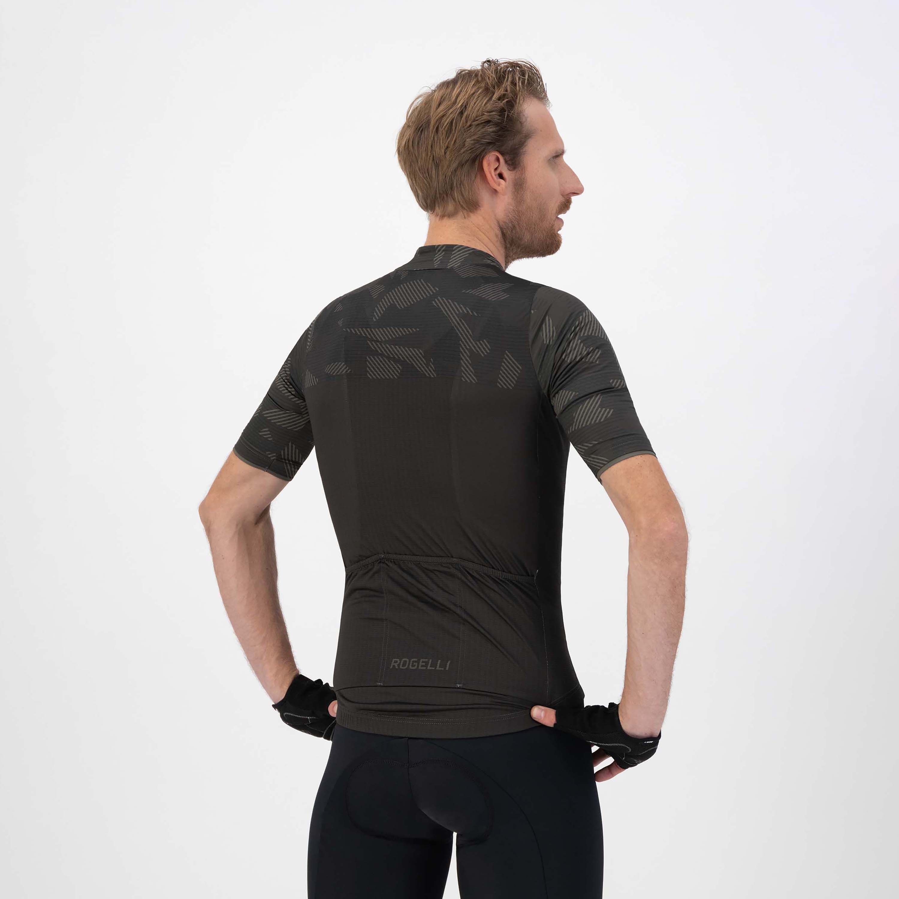 Rogelli Camo Armeegrün Herren Radtrikot Kurzarm