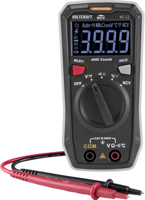 Voltcraft Tragbares Multimeter VC-22 Stromversorgung: Batterie Test Typ: Spannung, Strom, Widerstand