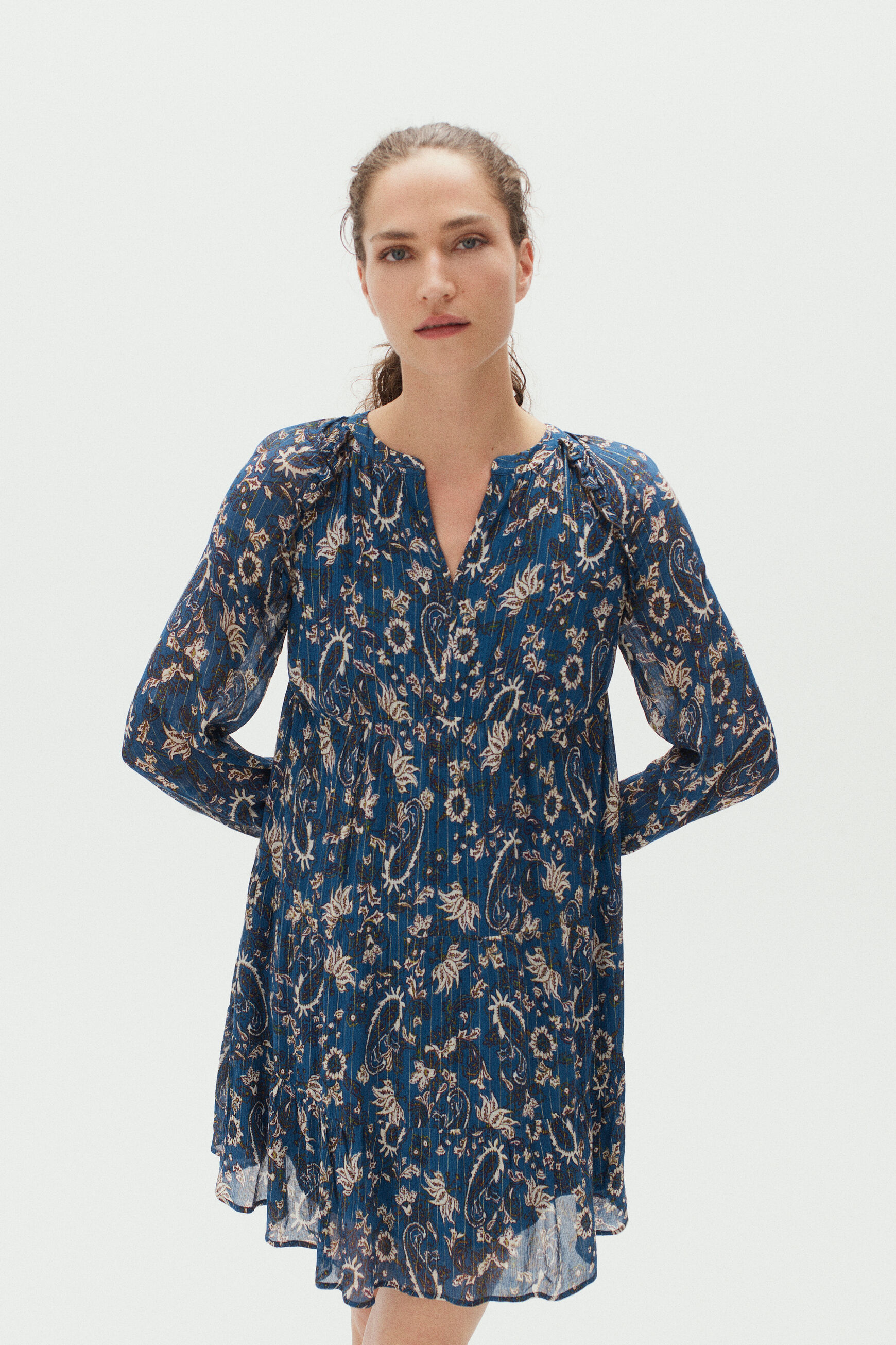 robe emile bleu petrole femme