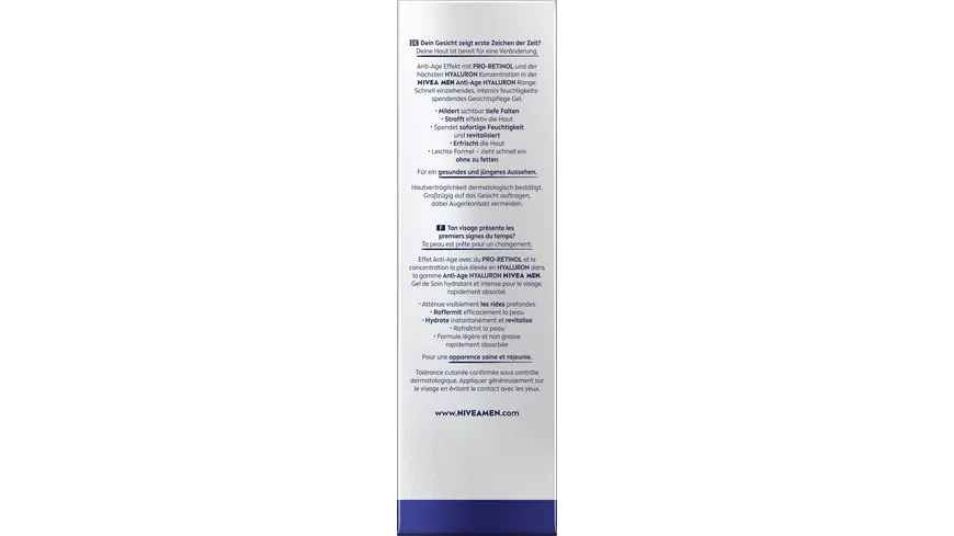 NIVEA MEN Anti Age Hyaluron Hydro Gesichtsgel 50 ml