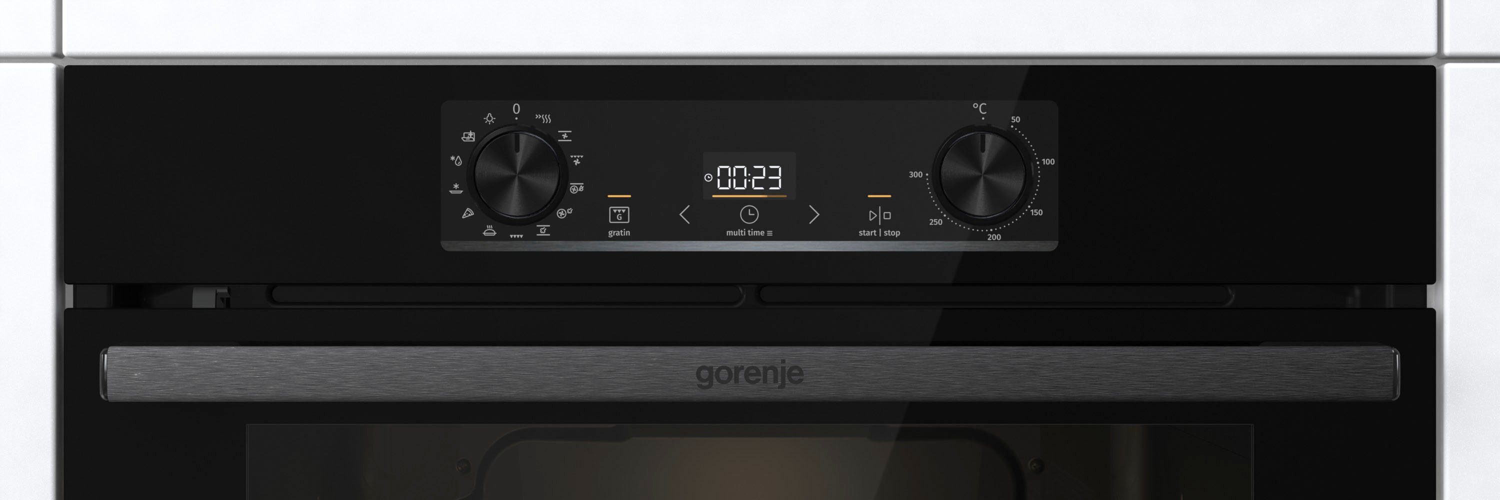 GORENJE Pyrolyse Backofen BPS6737E14BG, mit 1-fach-Teleskopauszug, Pyrolyse-Selbstreinigung