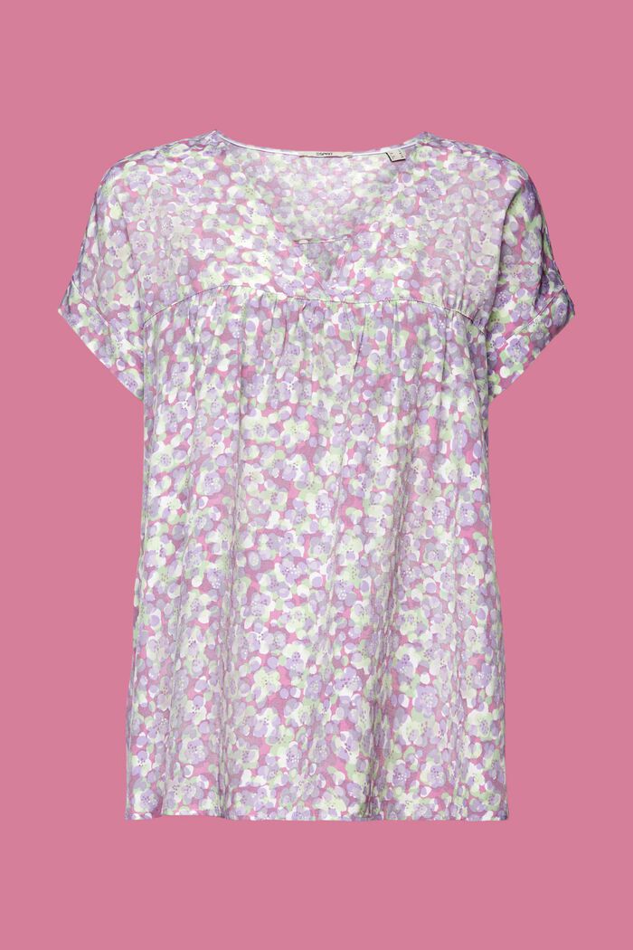 Bluse mit V-Ausschnitt und Muster
