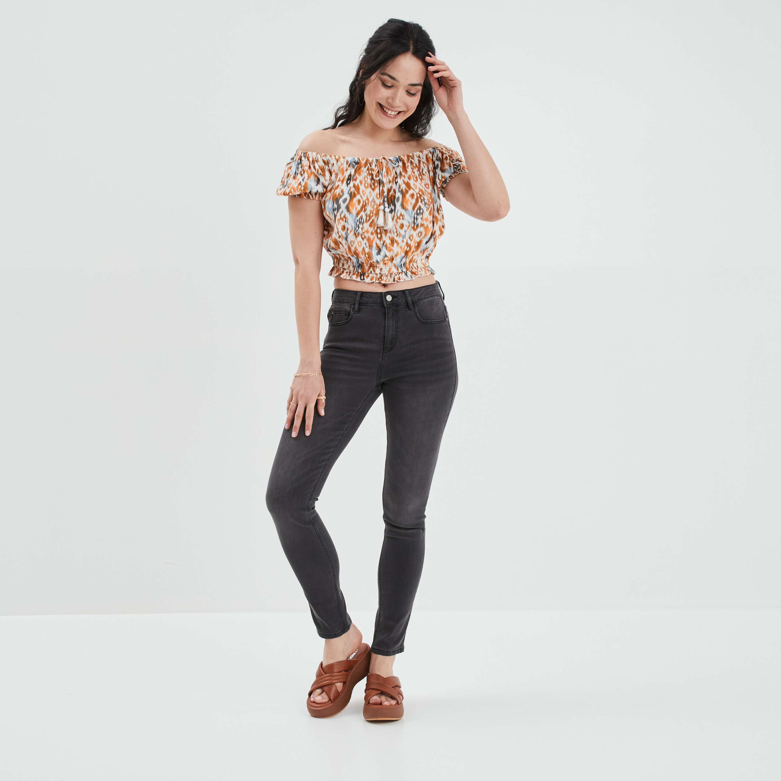 Blouse manches bouffantes Liberto ecru femme | La Halle