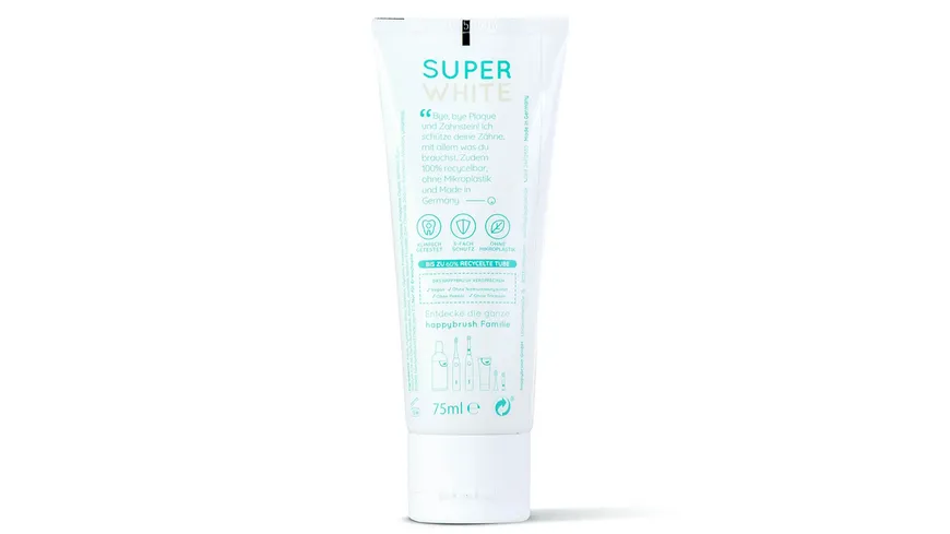 happybrush Zahncreme Super White & Protect 75 ml