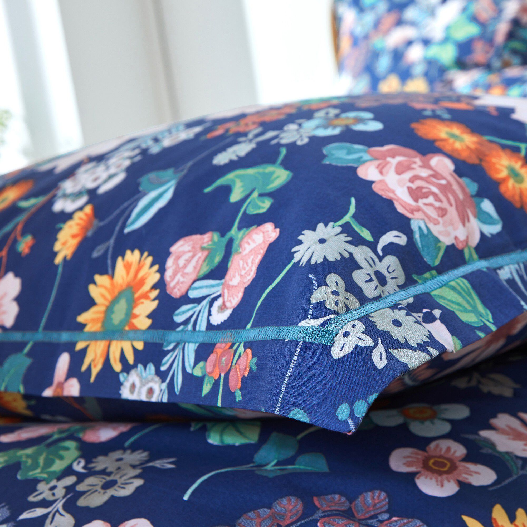 Linge de lit Kelly en coton imprimé floral