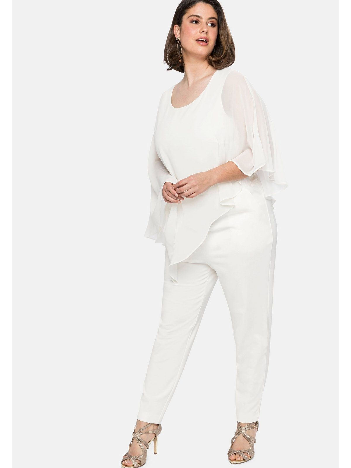 Sheego Jumpsuit Große Größen im Lagenlook, mit Fledermausärmeln