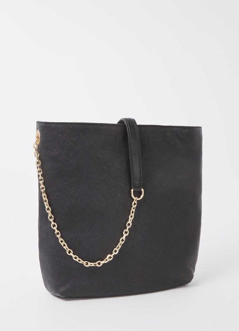 Geantă tote din piele de capră cu logo Gerard Darel Le Charlotte