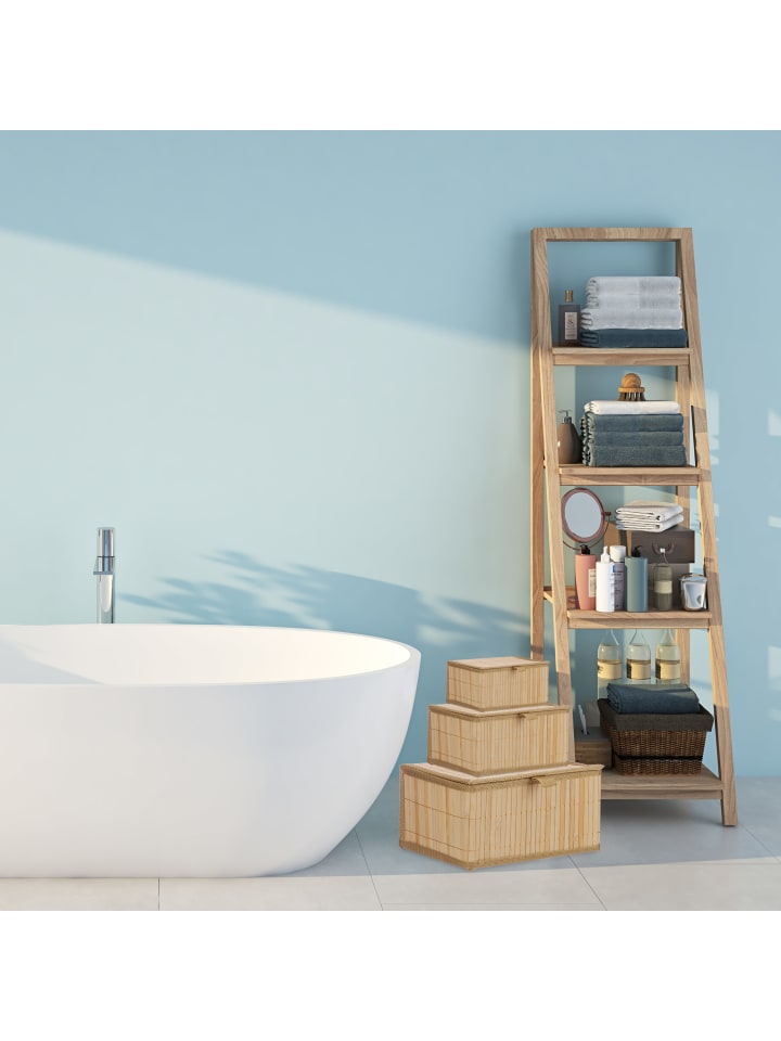 relaxdays 3-tlg. Aufbewahrungskorb Set in Natur günstig kaufen onesize