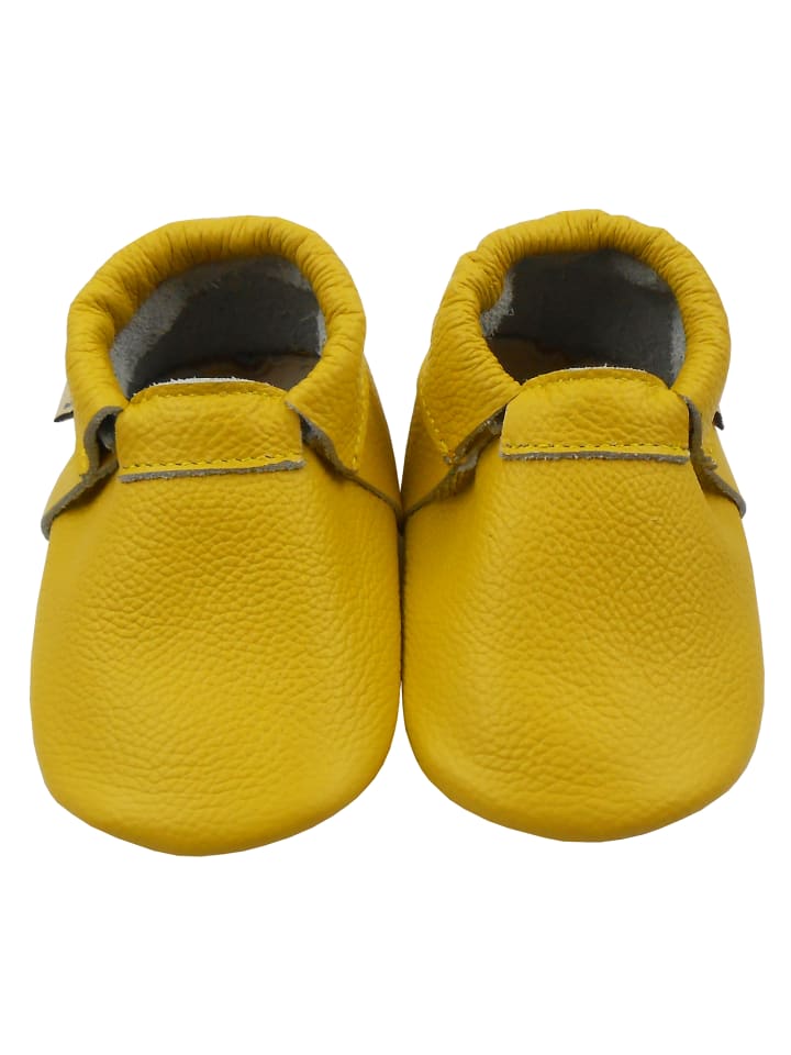 Yalion Baby Leder-Krabbelschuhe in Gelb günstig kaufen
