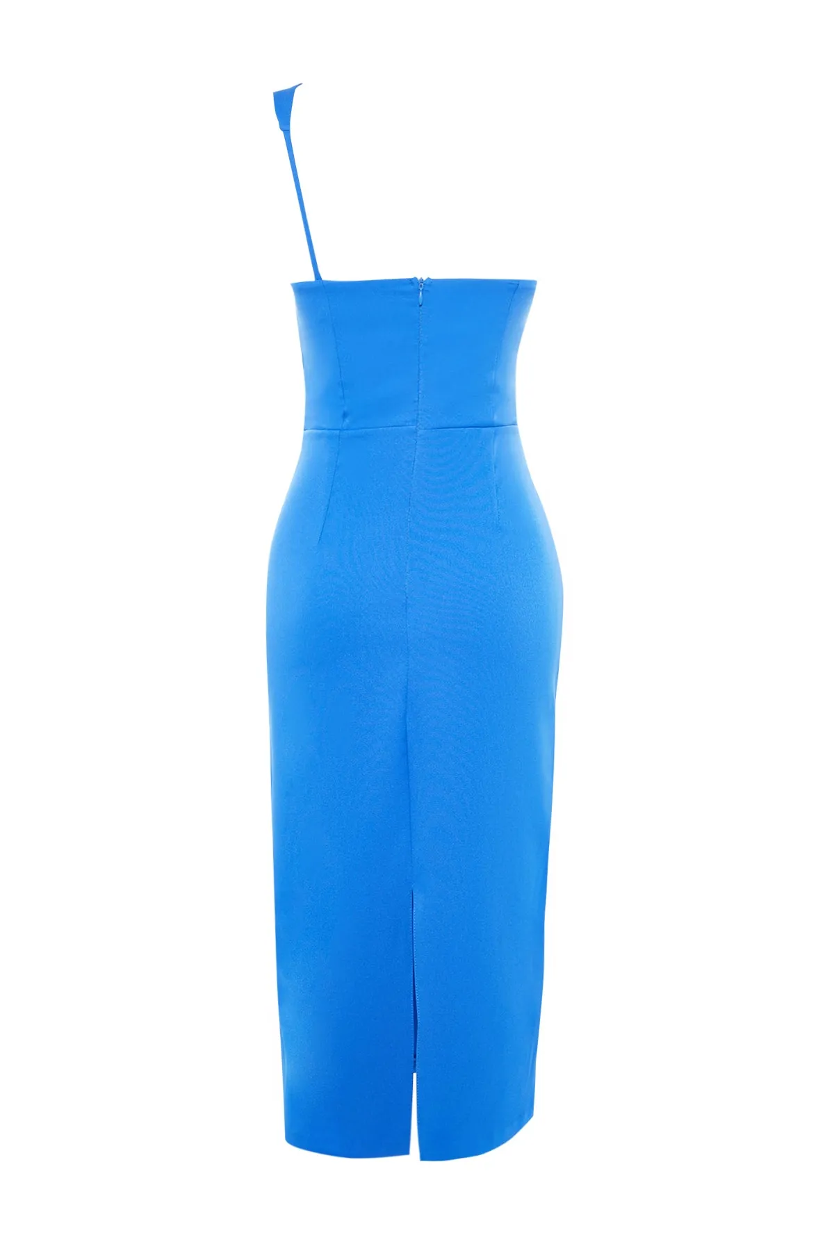 Trendyol Collection  Saks Tailliertes, gewebtes Abendkleid mit Fensterausschnitt und Ausschnitten TPRSS23EL00095