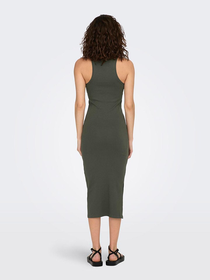 ONLY Kleid in Dunkelgrün günstig kaufen