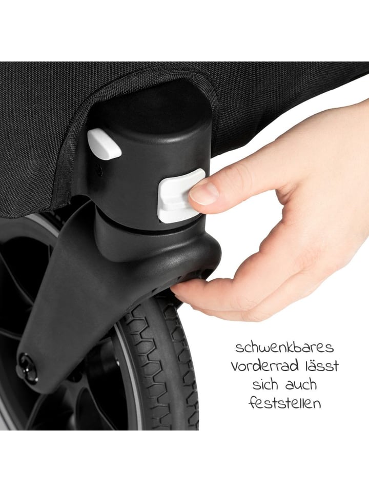 Hauck 2in1 Fahrradanhänger Dryk Duo für 2 Kinder (bis 44 in grau,schwarz günstig kaufen onesize