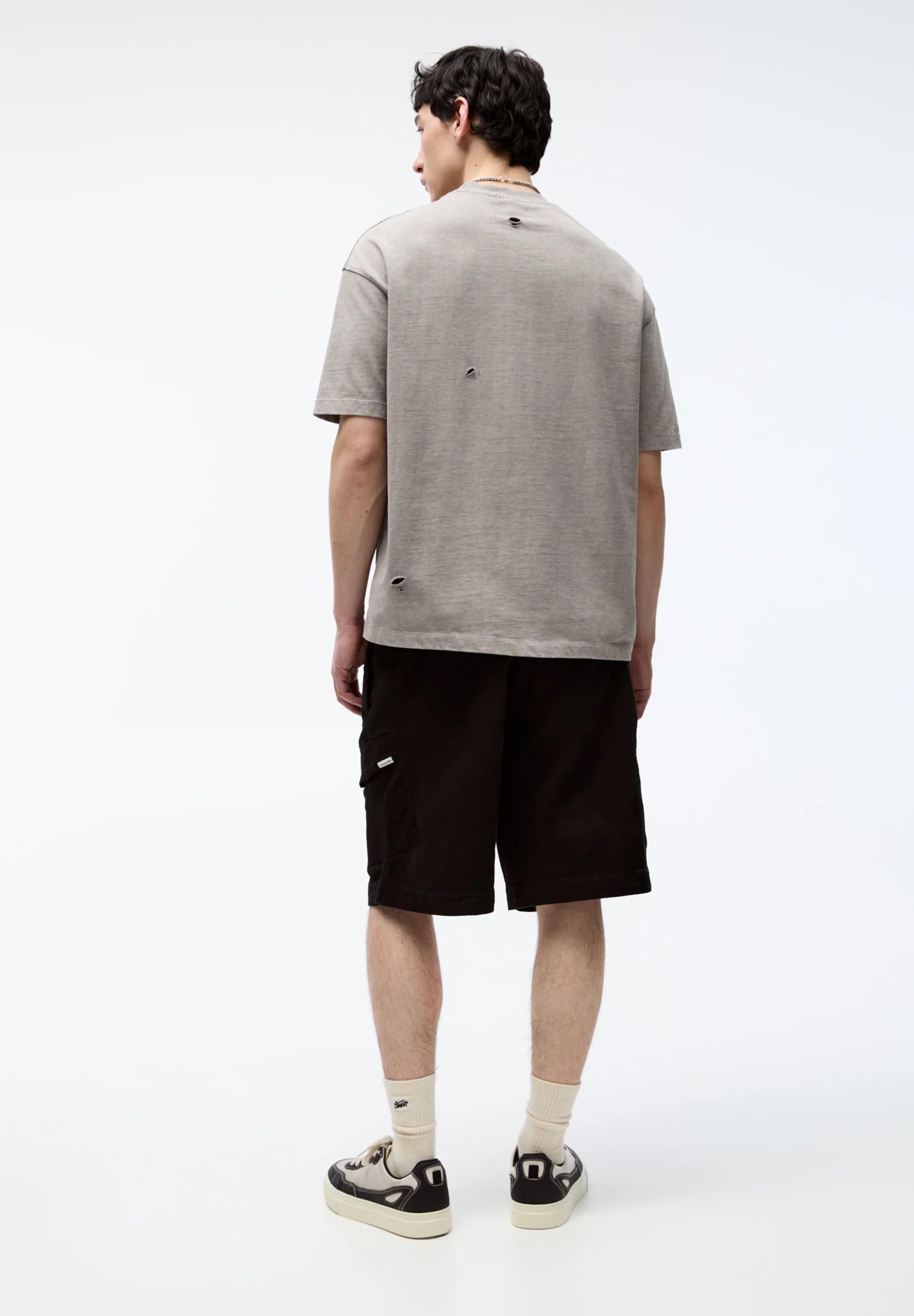 PULL&BEAR SOFT-BERMUDA - Shorts vaqueros