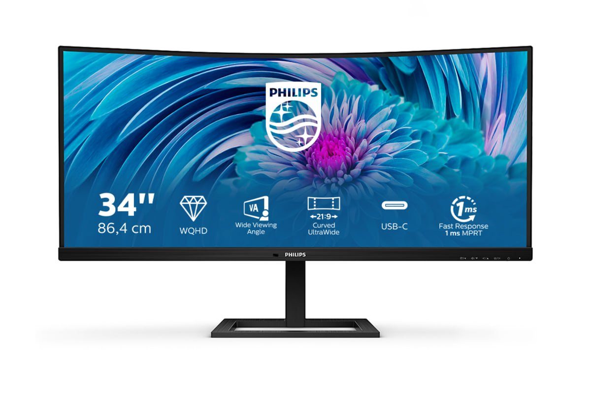 Philips 346E2CUAE Curved-Gaming-Monitor (86,36 cm/34 