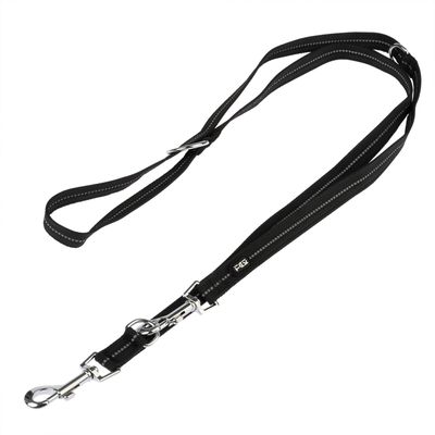 TIAKI Hundeleine Reflective Rubber, schwarz