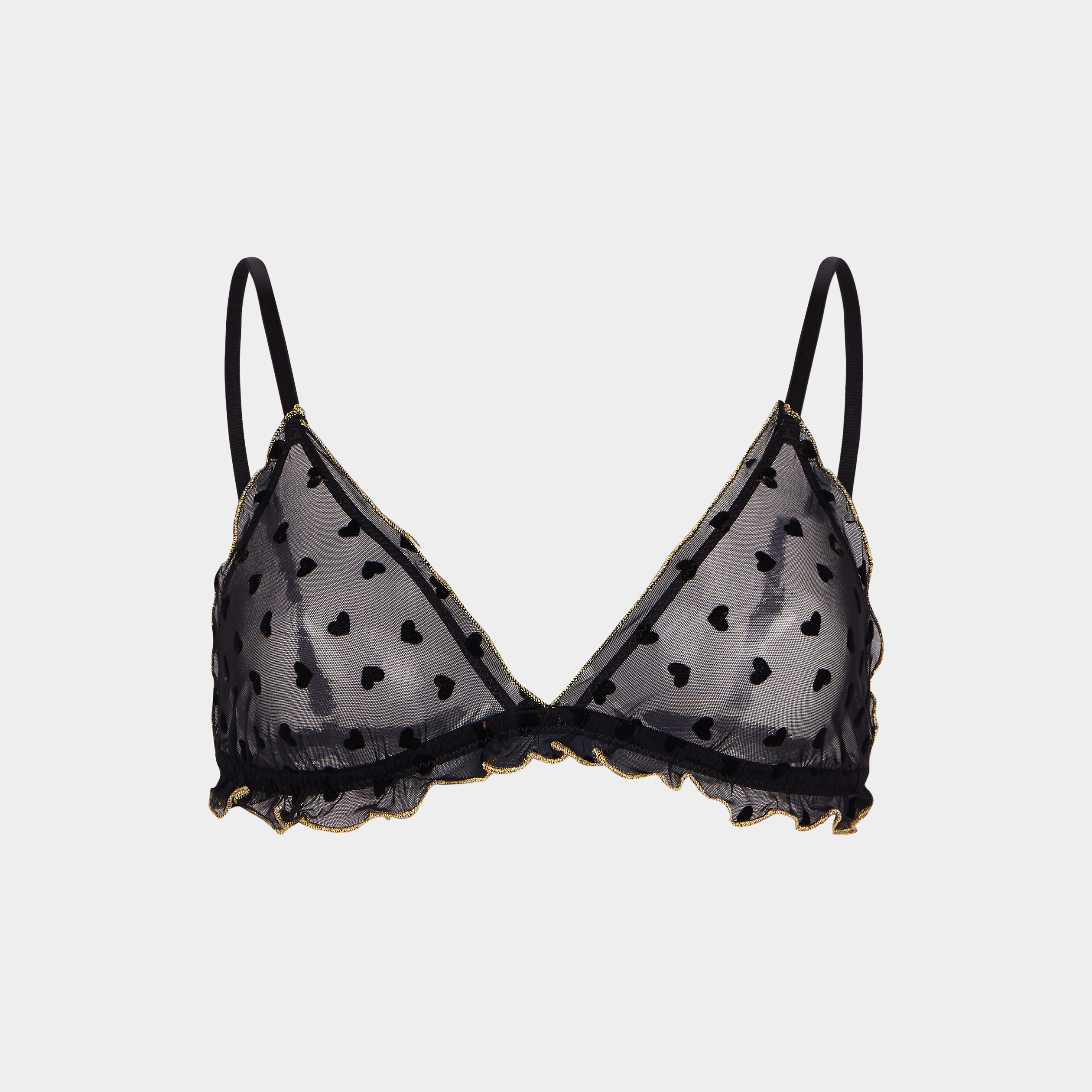 Soutien-gorge triangle plumetis padded noir femme | La Halle