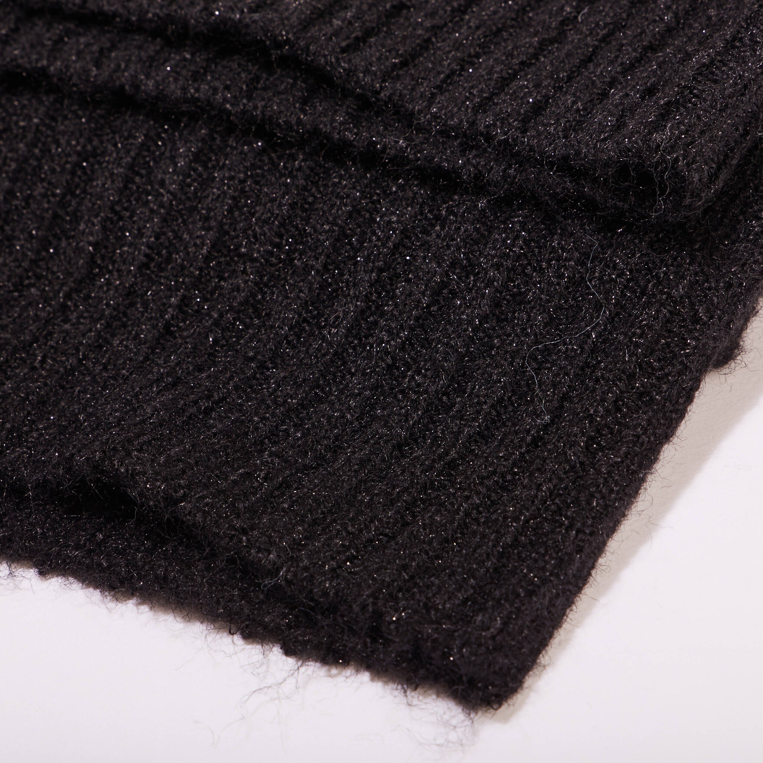 Snood tricoté côtelé noir femme | Cache Cache