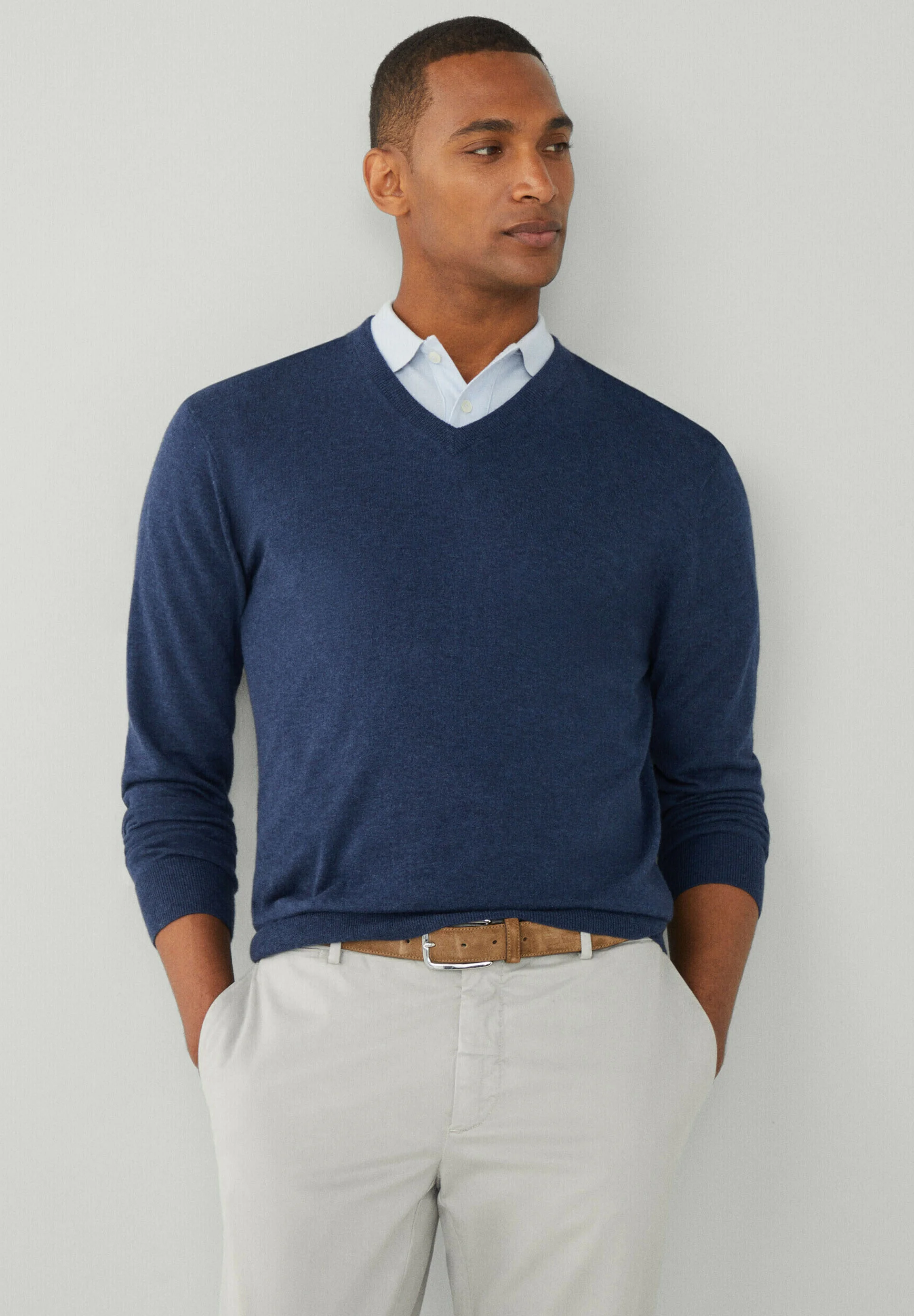 Suéter Hackett London con cuello en V