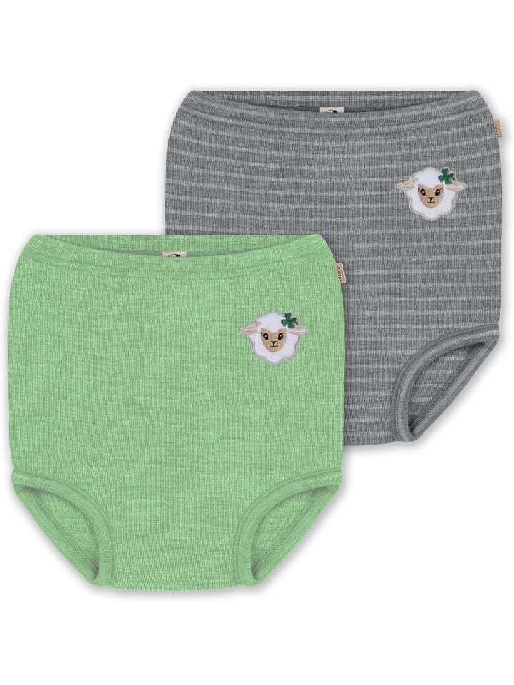 Normani Outdoor Sports 2er Pack Baby Merino Windelhose Tokoroa in Grau/Grün günstig kaufen